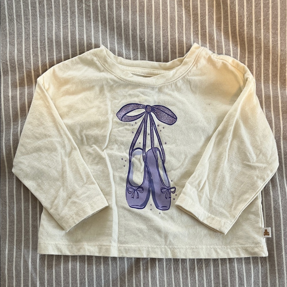 BabyGap T-Shirt with Purple Ballet Shoes 6-12 mos